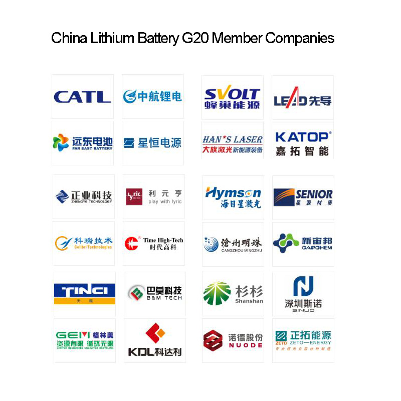 China Lithium Battery G20 Companies