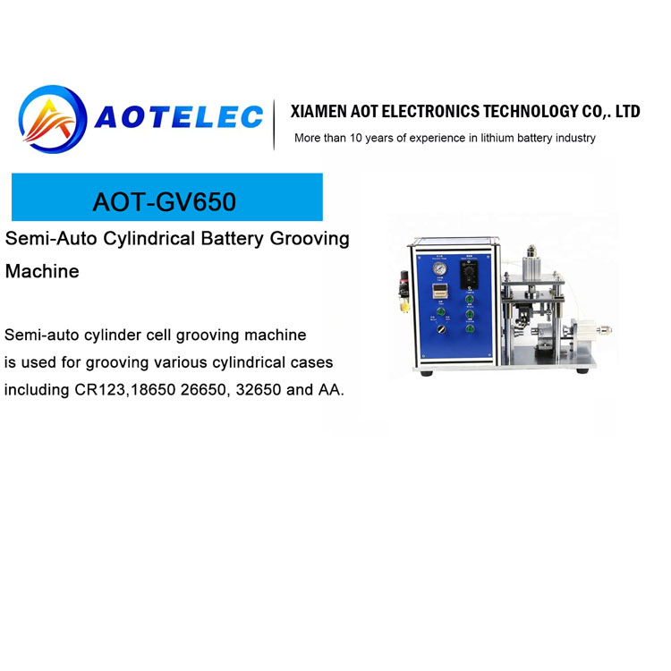 Semi-Auto Cylindrical Battery Grooving Machine 