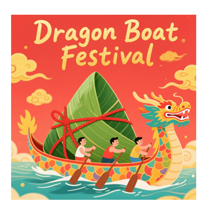Avis de vacances du festival des bateaux-dragons
