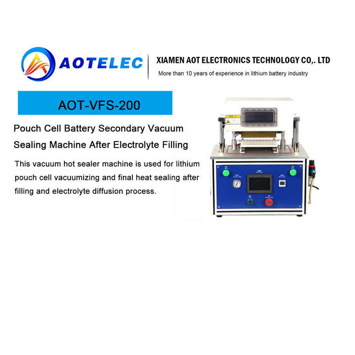 Machine de scellage sous vide secondaire pour batterie à cellule poche